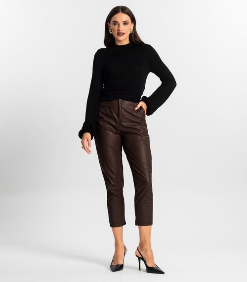Calça Feminina Courino Endless Marrom