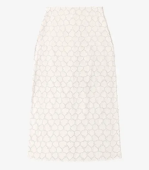 Saia Midi Feminina Em Laise Endless Bege