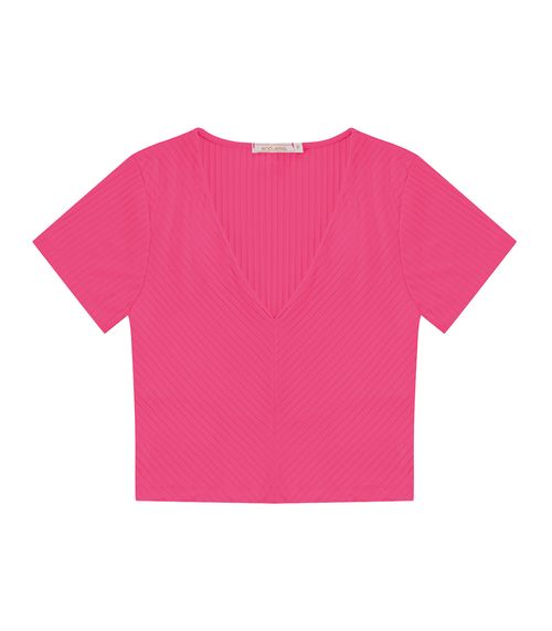 Blusa Feminina Em Ribana Canelada Endless Rosa