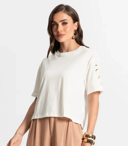 Blusa Feminina Em Meia Malha Endless Bege