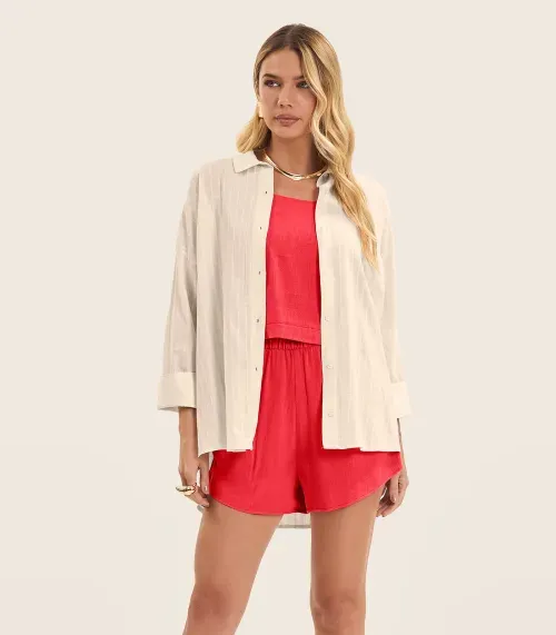 Camisa Feminina Manga Longa Endless Bege