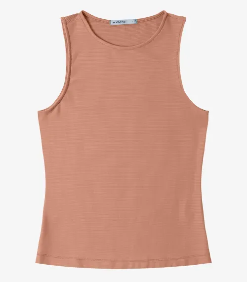 Regata Feminina em Poly Gorgurinho Endless Marrom