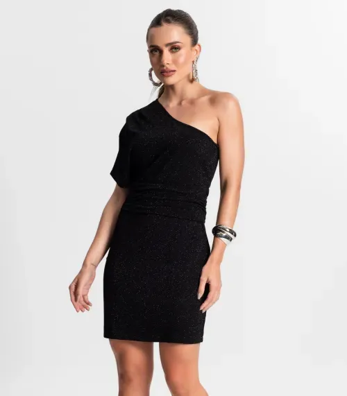 Vestido Um Ombro Só Endless Preto