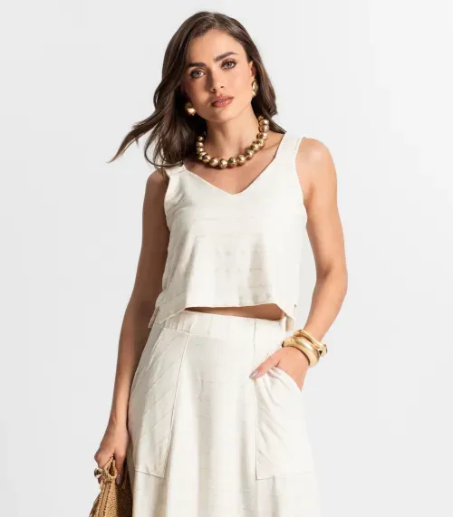 Regata Feminina Listrada Endless Bege