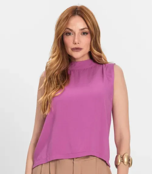 Regata Feminina Gola Alta Endless Rosa