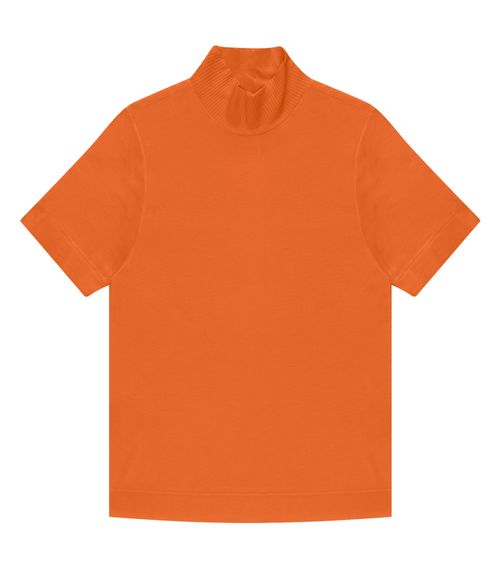 Blusa Feminina Gola Alta ViscoTrico Básica Endless Laranja
