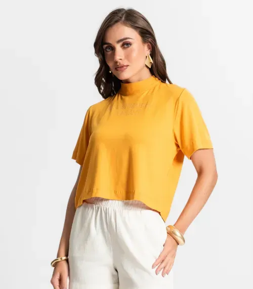 Blusa Feminina Com Gola Alta Endless Amarelo