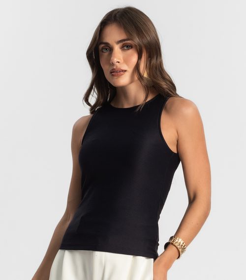 Regata Feminina em Poly Gorgurinho Endless Preto