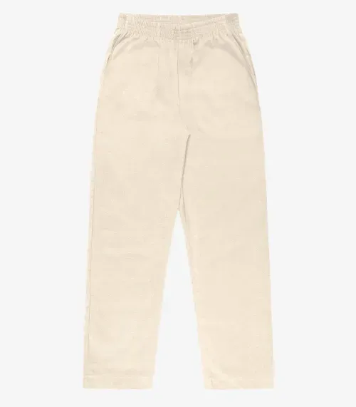 Calça Feminina Em Linho Com Bolsos Endless Bege