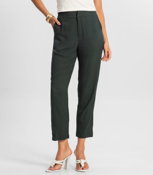 Calça Feminina em Viscose Dobby Endless Verde