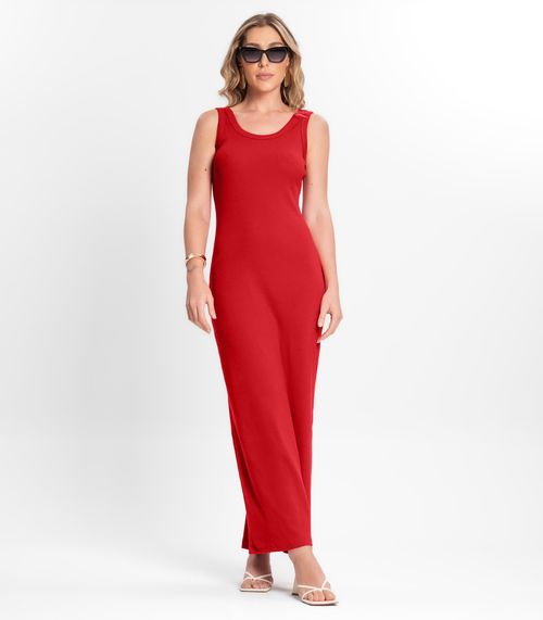 Vestido Midi De Ribana Feminino Endless Vermelho
