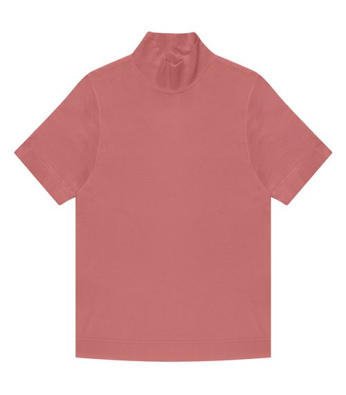 Blusa Feminina Gola Alta ViscoTrico Básica Endless Rosa