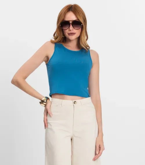 Regata De Viscotorcion Básica Feminina Endless Azul