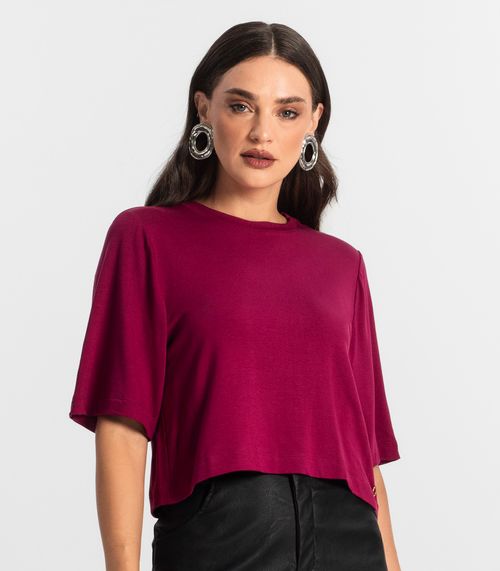 Blusa Feminina Manga Curta em Molecotton Endless Vermelho