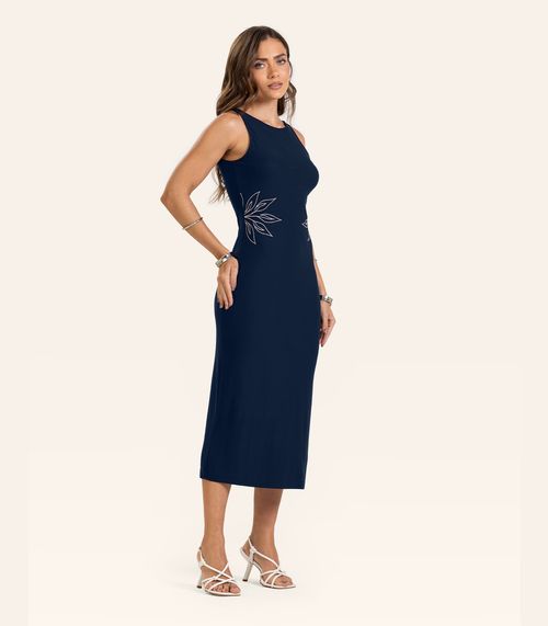 Vestido Midi Feminino Endless Azul