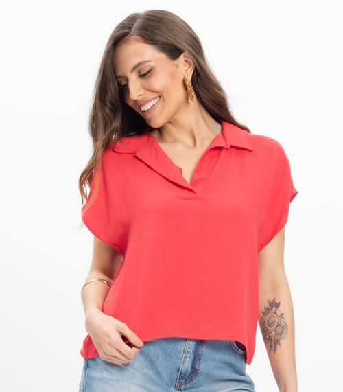 Polo Viscose Modena Feminino Endless Laranja
