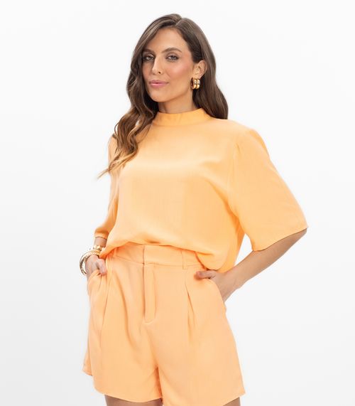 Blusa Viscose Slub Feminina Endless Laranja