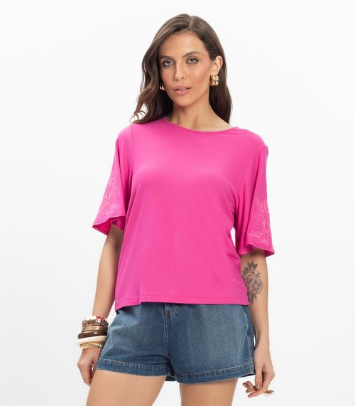 Blusa Viscose Creponada Feminina Endless Rosa