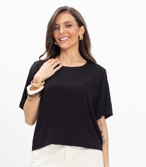 Blusa Viscose Double Feminina Endless Preto