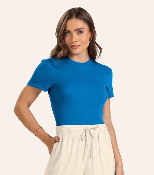 Blusa Feminina Em Ribana Endless Azul