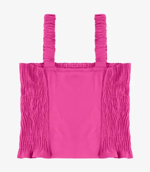 Regata Cropped Feminina Em Lastex Endless Rosa