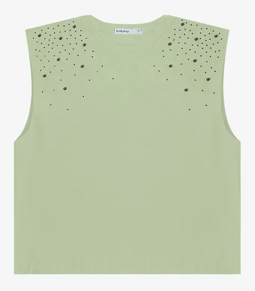 Regata Feminina em Viscose Endless Verde