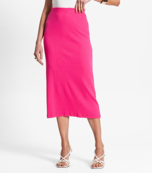 Saia Midi De Ribana Feminina Endless Rosa