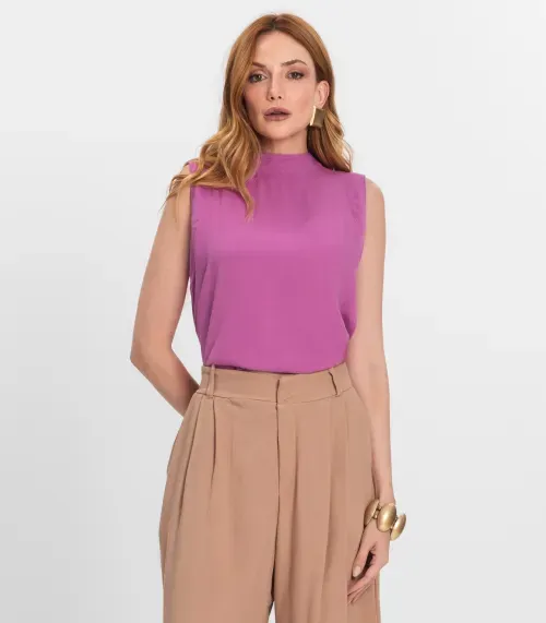 Regata Feminina Gola Alta Endless Rosa