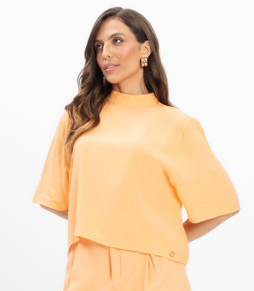 Blusa Viscose Slub Feminina Endless Laranja