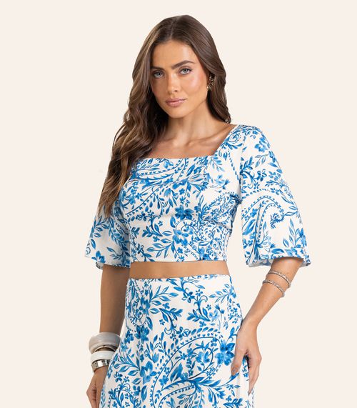 Blusa Viscose Khyara Acetinada Feminina Endless Bege