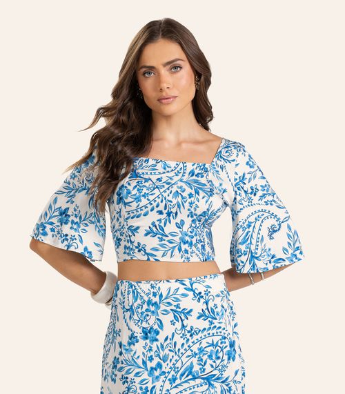 Blusa Viscose Khyara Acetinada Feminina Endless Bege