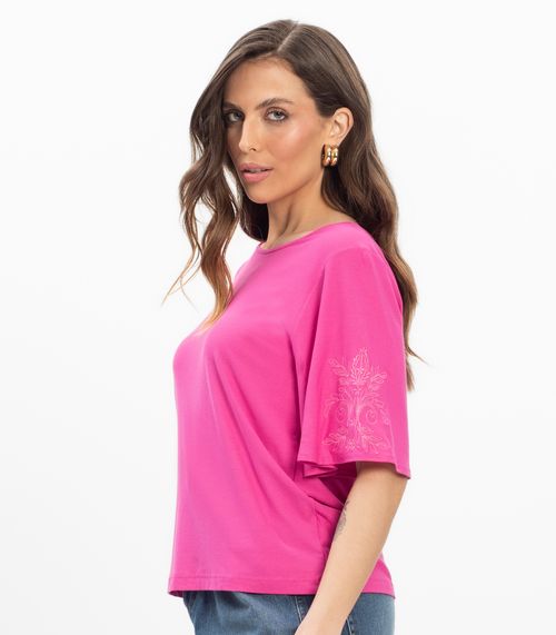 Blusa Viscose Creponada Feminina Endless Rosa