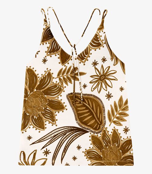 Blusa de Alça Feminina Endless em Viscotorcion Amarelo