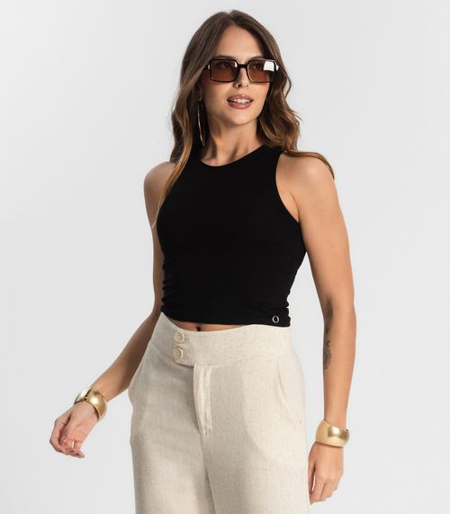 Regata De Viscotorcion Básica Feminina Endless Preto