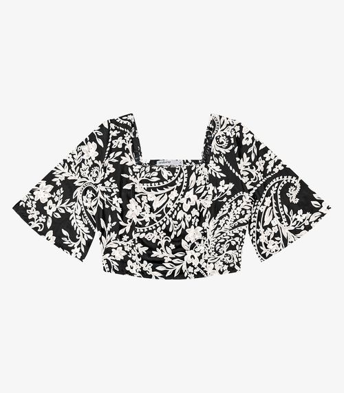 Blusa Viscose Khyara Acetinada Feminina Endless Preto