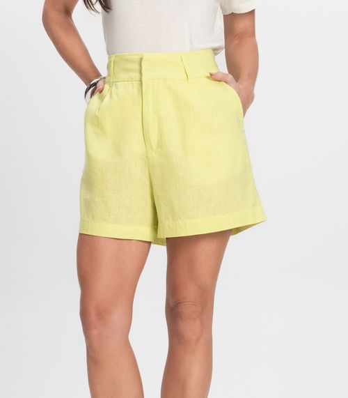 Shorts de Linho Feminino Endless Verde