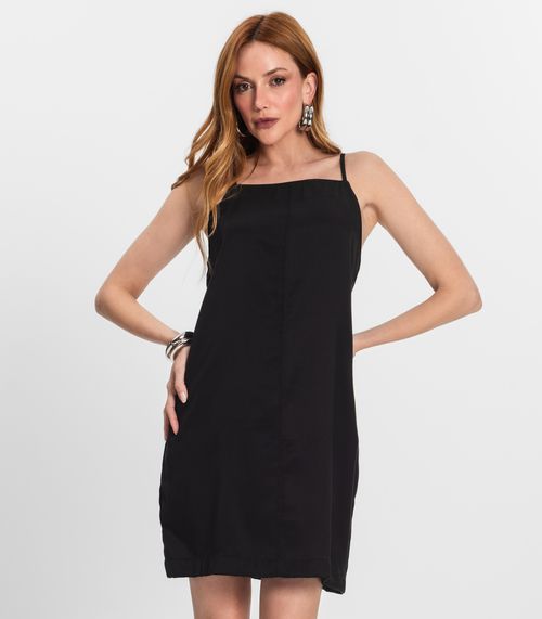 Vestido Feminino Decote Quadrado Endless Preto