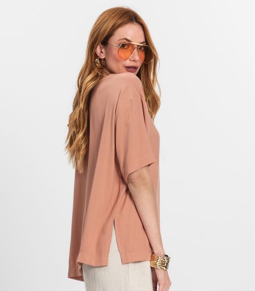 Blusa Feminina Manga Curta Endless Marrom