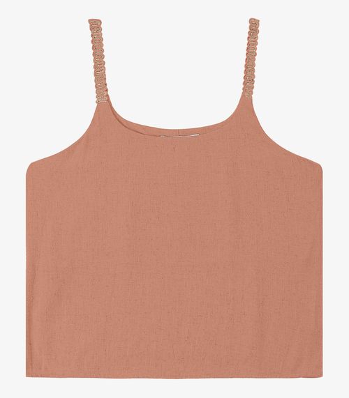 Blusa de Alça Linho Strong Feminina Endless Marrom