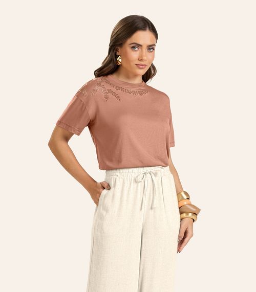 T- shirt Feminina Endless Marrom