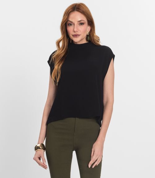 Blusa Feminina Gola Alta Endless Preto