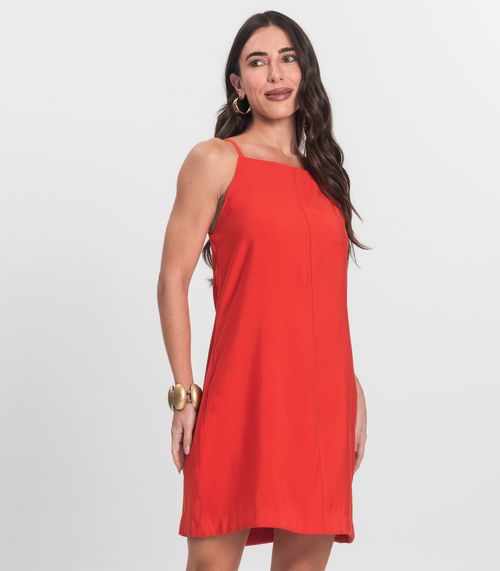 Vestido Feminino Decote Quadrado Endless Laranja