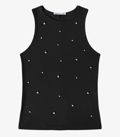 Regata em Ribana Feminina Endless Preto