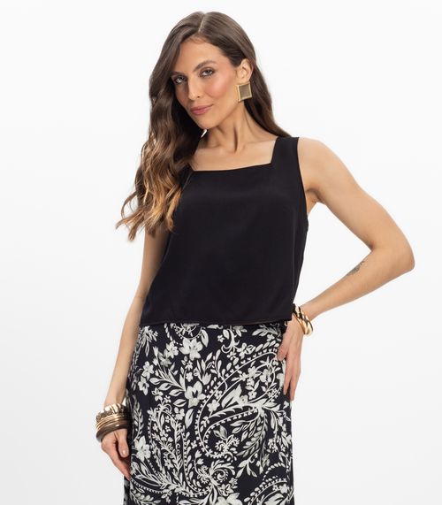 Regata Viscose Double Feminina Endless Preto