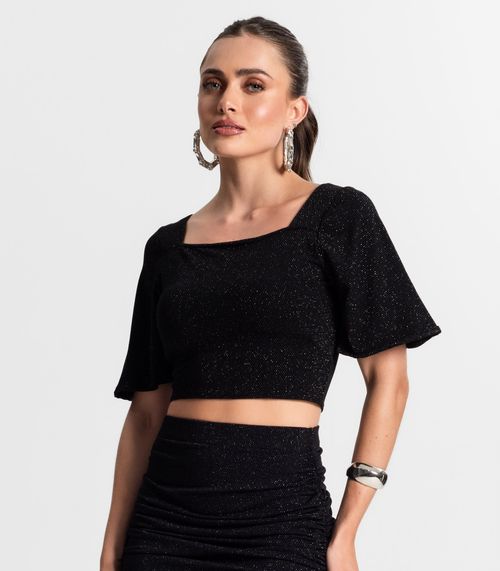 Blusa Cropped Endless Preto