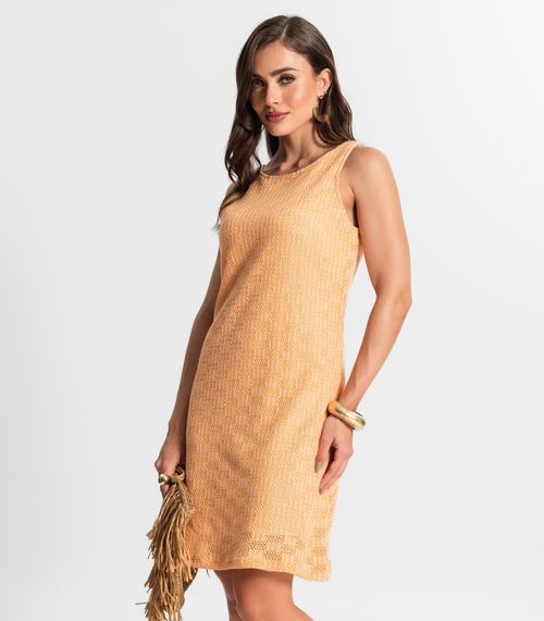 Vestido Em Tricot Duo Endless Laranja