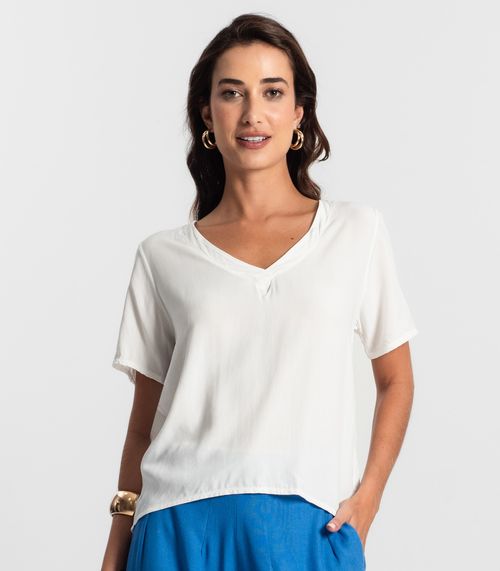 Blusa Feminina Viscose Endless Off White