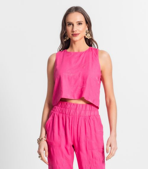 Regata De Linho Feminina Endless Rosa