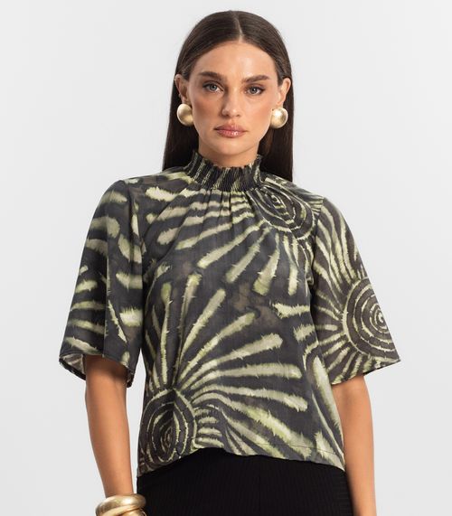 Blusa Manga Flutuante de Viscose Endless Verde