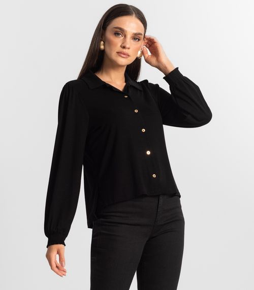 Camisa Feminina Manga Longa Endless Preto
